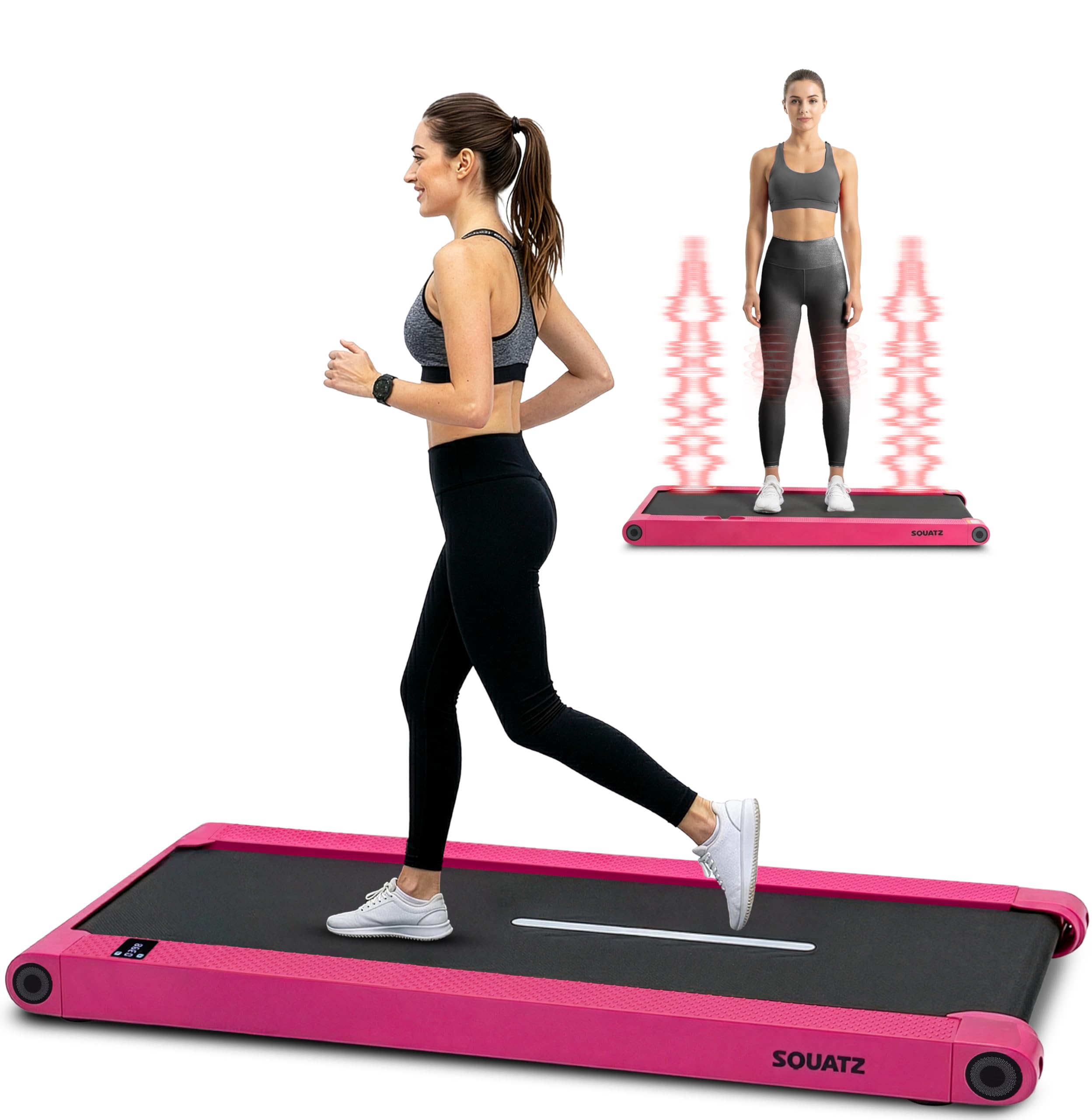 Amazon.com: Squatz 2-in-1 Walking Pad Treadmill with Vibration